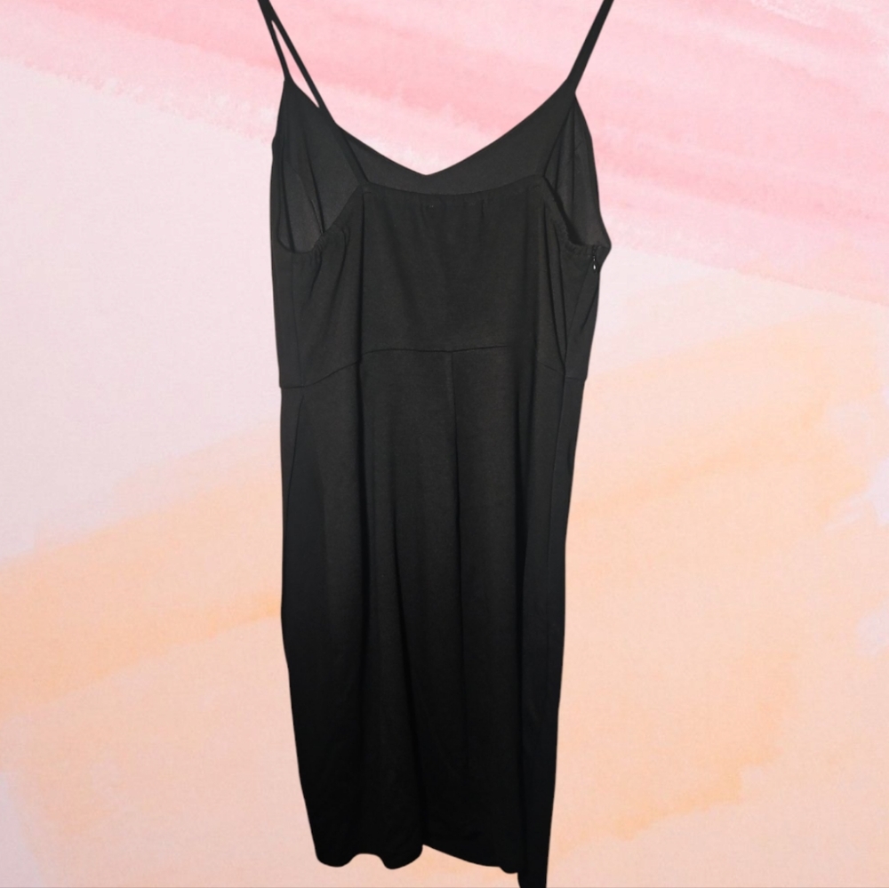 Zalalus Elegant Black Spaghetti Strap Dress NWT - Picture 4 of 8